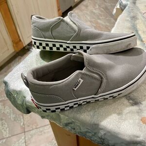 Kids Gray slip on vans